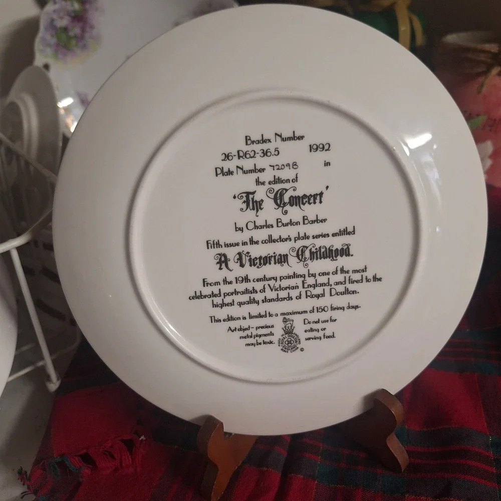 Royal Doulton The Concert Charles Burton Barber Victorian Childhood Plate 1992